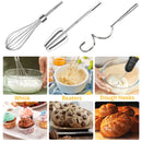 Axyaa Stainless Steel Egg Beater Mixer Whisk for Baking Tools & Electric Drill Kitchen Accessories