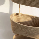 Axyaa 3-Layer Handwoven Wall Hanging Storage Basket - Multiuse Door Storage Pouch
