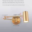 Axyaa Adjustable Swing Arm LED Wall Lamp for Home Bedside Lighting