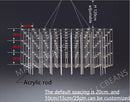 Axyaa Cosmos Chandelier: Nordic Luxury Silver Firefly Light for Living Room and Dining Table