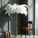 Axyaa Modern Ostrich Hair LED Floor Lamp for Hotel Living Room Lighting