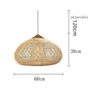 Axyaa Rattan LED Pendant Lamp | Japanese Style Kitchen Island Chandelier