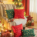 Axyaa Christmas Printed Plush Pillow Cover 45x45 - Stylish Sofa Decor