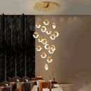 Axyaa Crystal Duplex Pendant Lamp for Stylish Living Room Luxe Décor