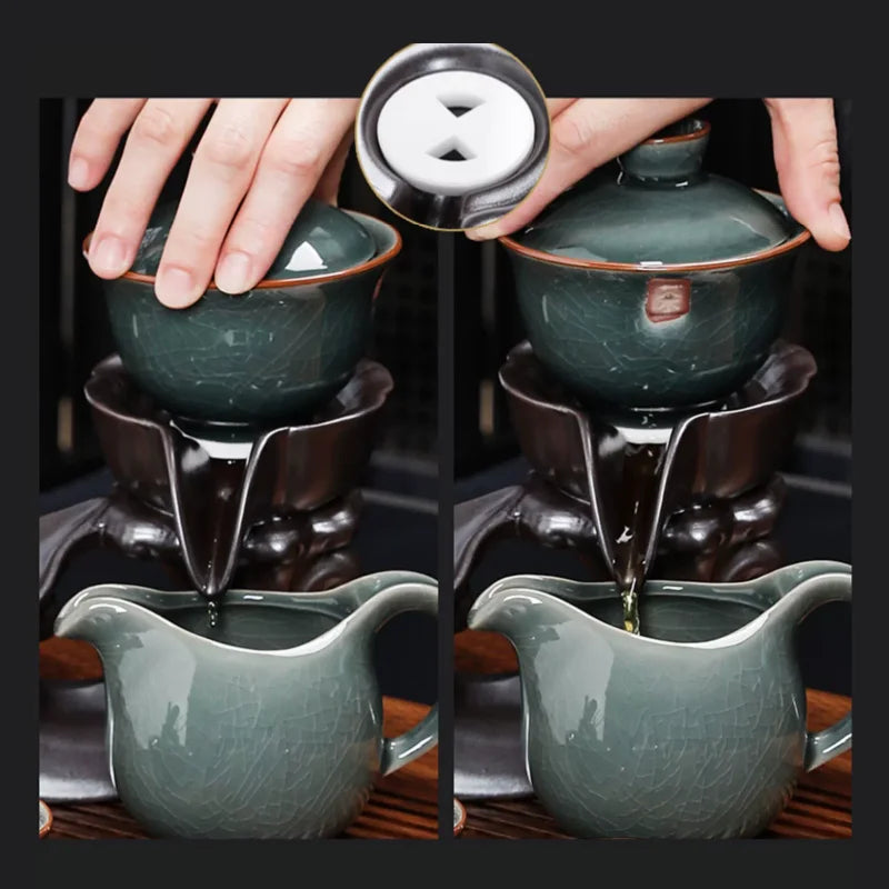 Axya™ Chinese Tea Set: High-Grade Ceramics Teapot & Tea Cup Set