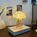 Axya Mushroom Glass Lamp - Nordic Style Night Light for Bedroom or Bedside