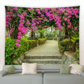 Axyaa Romantic Floral Garden Tapestry for Living Room Dorm Aesthetics
