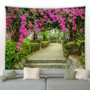 Axyaa Romantic Floral Garden Tapestry for Living Room Dorm Aesthetics