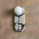 Axyaa Marble LED Wall Lamp White Glass Sconce for Indoor Spaces