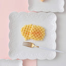 Axyaa Ceramic Breakfast Plate Set with Dim Sum, Steak, Bread - Western Food Selection