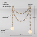 Axyaa Glass Bubble LED Pendant Light: Retro Wabi Sabi Style Necklace Lamp