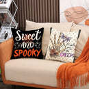 Axyaa Halloween Linen Pillowcase Set - Horror Theme Sofa Cushion Cover