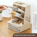Axyaa Desktop Pencil Holder Organizer with Divided Drawer for Office and Students