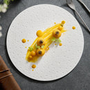 Axya Ceramic Meteor Shower Plate Set • Pure White Restaurant Tableware