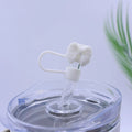 Axyaa Silicone Bow Straw Covers for Stanley Thermos Cup: Cute, 10mm Dust Proof Cap