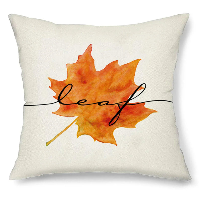 Harvest Pumpkin Truck Maple Leaf Pillow Case for Autumn Home Decor - Axyaa