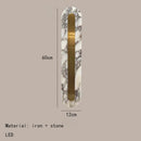 Axyaa Marble LED Wall Light: Luxe Gold Metal, Modern Style for Home, Office, or Restaurant