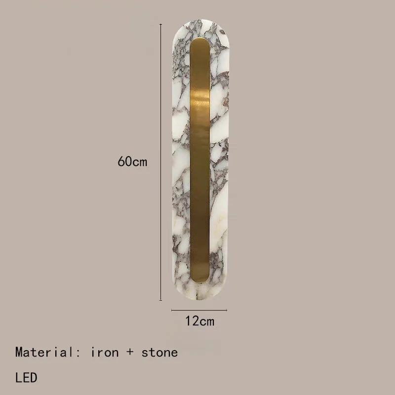Axyaa Gold Marble LED Wall Light for Home and Business Decor