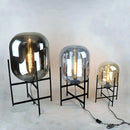 Axyaa Contemporary Glass Table Lamp: Elegant LED Desk Decor for Bedroom & Living Room