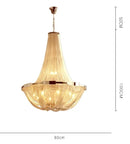 Axyaa Gold & Silver Tassel Pendant Chandelier - Luxury Lighting Fixture for Living room