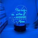 Axyaa 3D Acrylic Night Light with 7 Colors, Creative Design - Perfect Mother's Day Gift