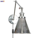Axyaa Swing Arm LED Wall Sconce - Industrial Style Bedside Lamp