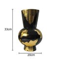 Axyaa Gold Foil Ceramic Vase for Flower Arrangement and Room Decor