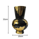 Axyaa Gold Foil Ceramic Vase for Flower Arrangement and Room Decor