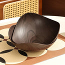 Axyaa Wood Grain Plastic Dining Plate for Snacks and Fruits