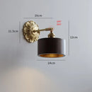 Axyaa Nordic Glass LED Wall Sconce, Modern Copper Wall Lamp for Home Indoor Lighting