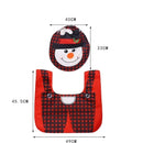 Axyaa Christmas Bathroom Set: Santa Claus Snowman Pattern Toilet Cover & Rug