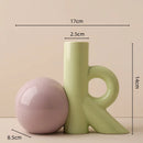 Axyaa Cartoon Abstract Cut-out Ceramic Flower Vase for Stylish Flower Arrangements