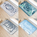 Christmas Snow Deer Pattern Printed Door Mat for Home Decor by Axyaa