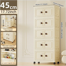 Axyaa 45cm Double-Door Storage Cabinet, Swivel Casters, Heavy-Duty, Kitchen/Bedroom/Living Room/Bathroom