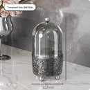 Axyaa 360° Rotating Makeup Brushes Holder & Cosmetic Organizer for Clear Jewelry Container
