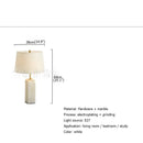 Axyaa White Marble Modern Luxury Table Lamp for Home Decor