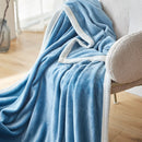 Axyaa Soft Flannel Blanket: All Season Lightweight Coral Fleece Throw for Sofa, Bed