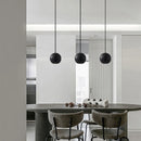 Axyaa Black Circle Pendant Lamp: Nordic Minimalist Bedroom LED Light