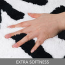 Axyaa Tufted Microfiber Black White Get Naked Bath Rug 50x80cm Toilet Bathroom Mat