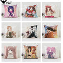 Axyaa Anime Peach Pillow Cover for Sofa Car Decoration, Polyester Cushion Case