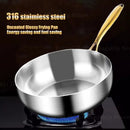Axyaa Stainless Steel Non-Stick Wok Pan for Gas Stove & Induction Cooker