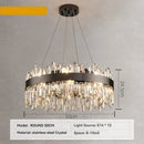 Axyaa Gold Crystal Chandelier: Modern Dimmable Rectangle Ceiling Light for Kitchen, Dining, Living Room