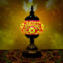 Axyaa Vintage Turkish Mosaic Table Lamp Handcrafted Glass Night Light