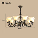 Axyaa Luxury Frosted Glass Chandelier for Living Room Bedroom
