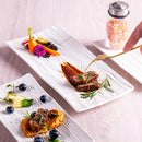 Axyaa Water Pattern Rectangular Sushi Plate for Restaurant, Sashimi & Dim Sum