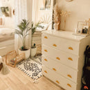 Axyaa Boho Yellow Orange Half Sun Wall Stickers for Home Decoration