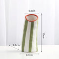 Axyaa Colorful Stripes Ceramic Vase for Modern Floral Arrangement