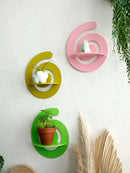 Axyaa Candy-Shaped Wooden Floating Wall Shelf for Chic Home Decor