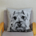Axyaa Cute Schnauzer Print Pillowcase Cover
