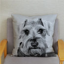 Axyaa Cute Schnauzer Print Pillowcase Cover